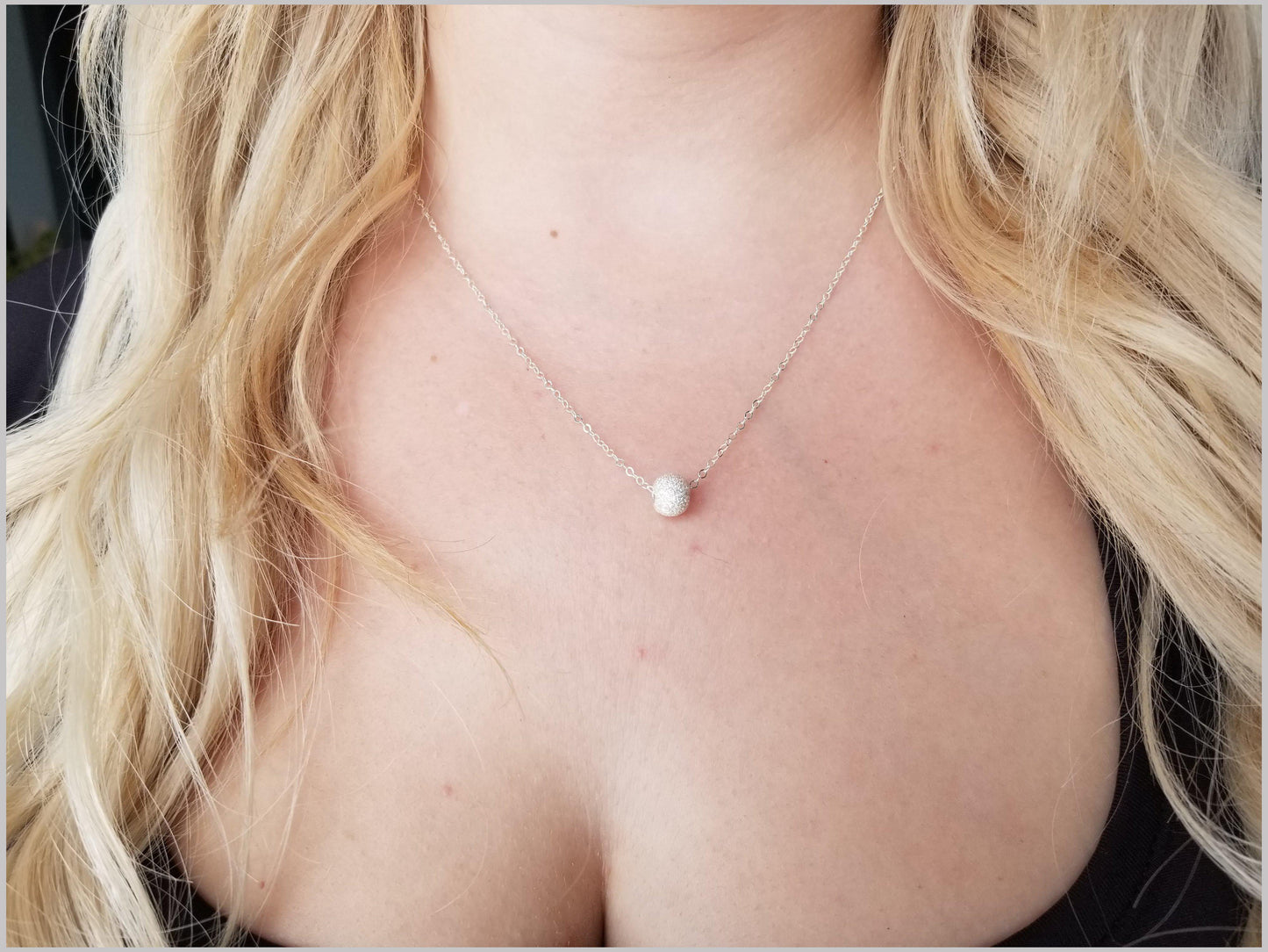 Silver Stardust Bead Necklace