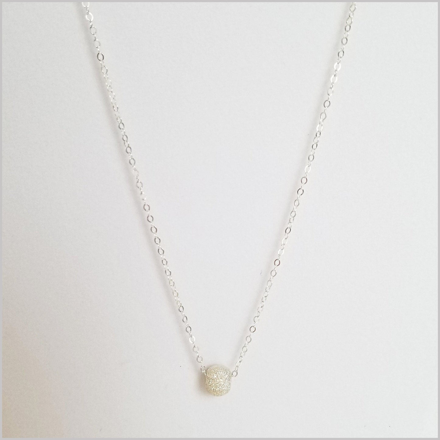 Silver Stardust Bead Necklace