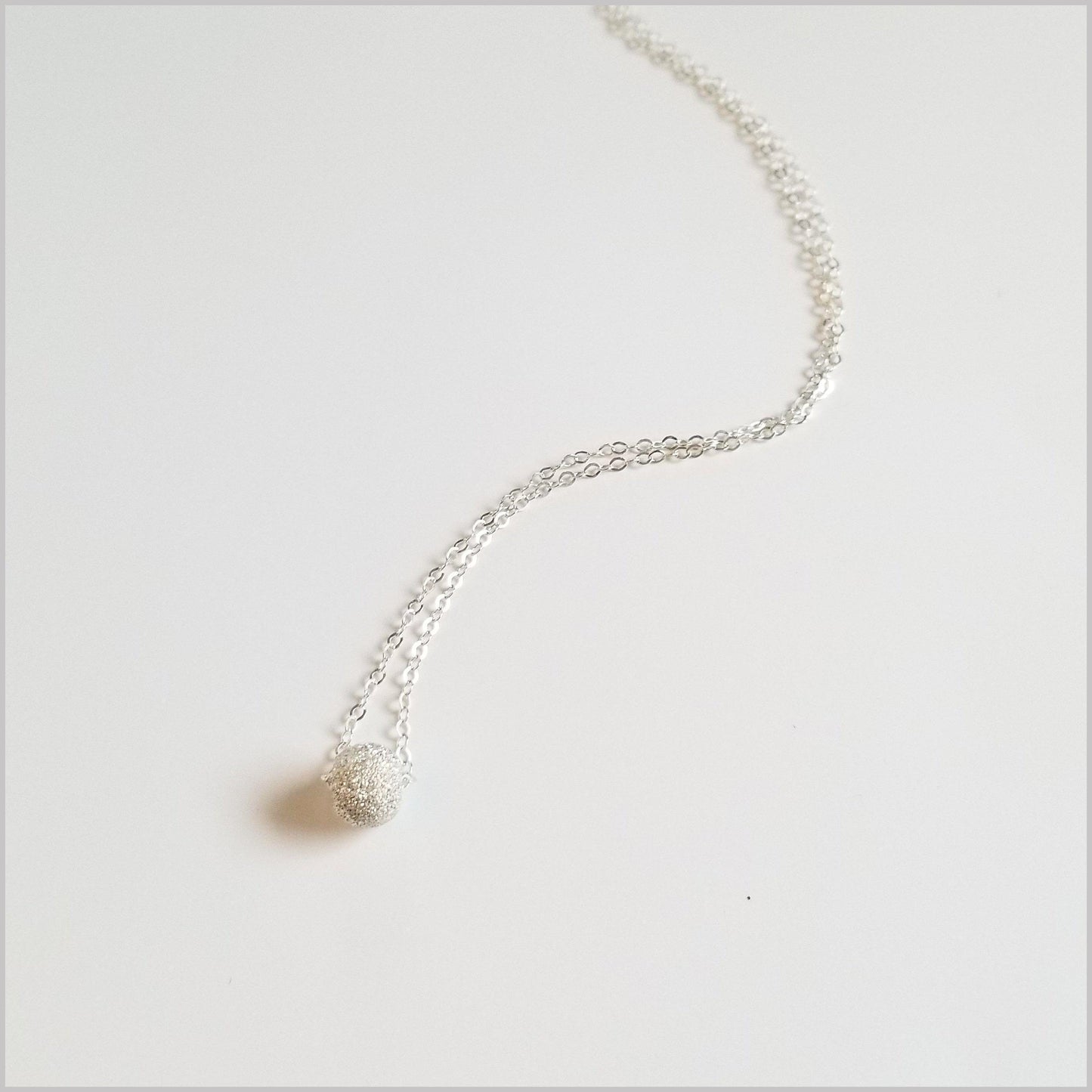 Silver Stardust Bead Necklace