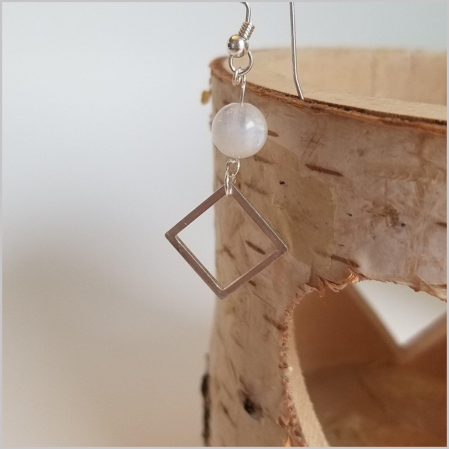 Square Moonstone Dangle