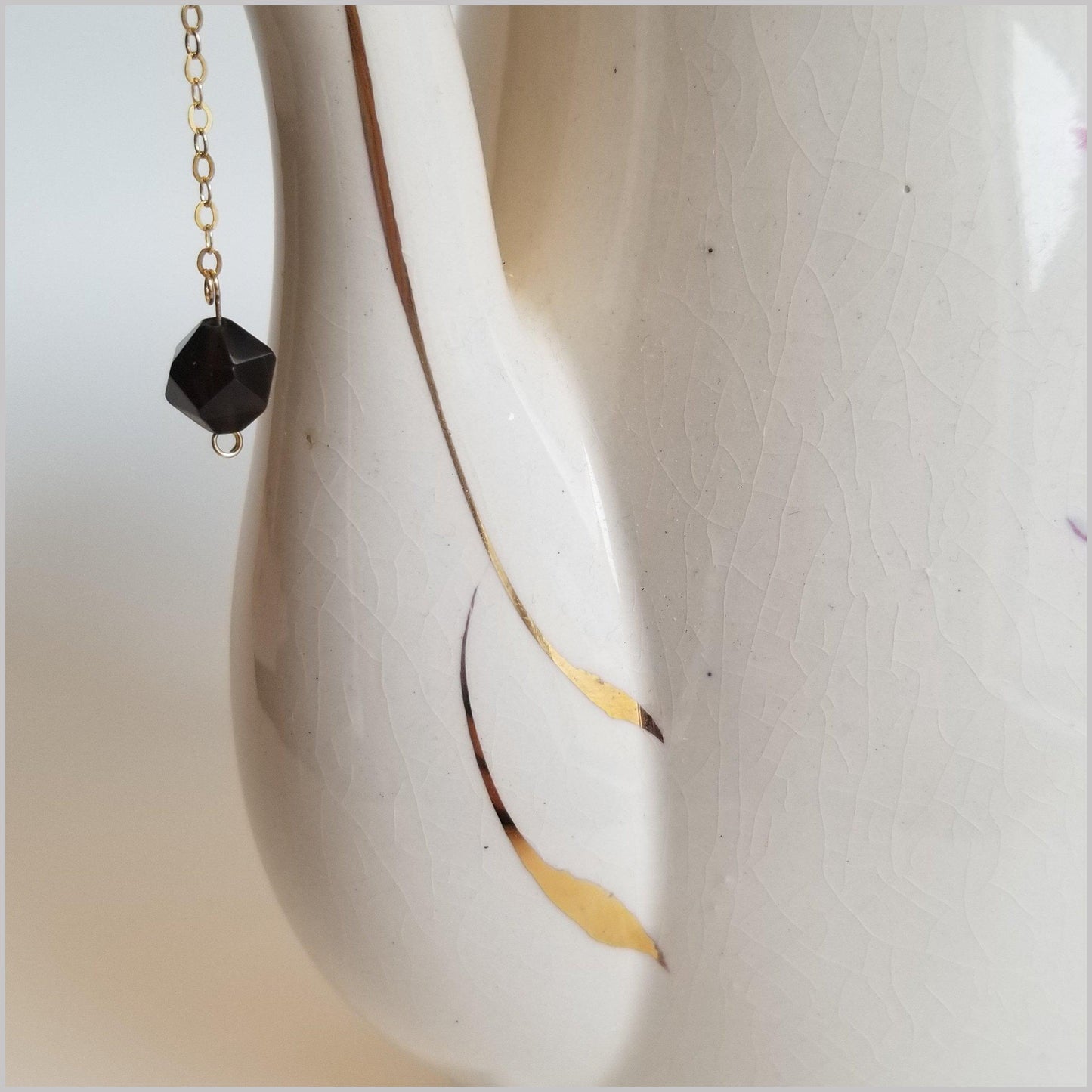Faceted Smoky Quartz Drop Earring