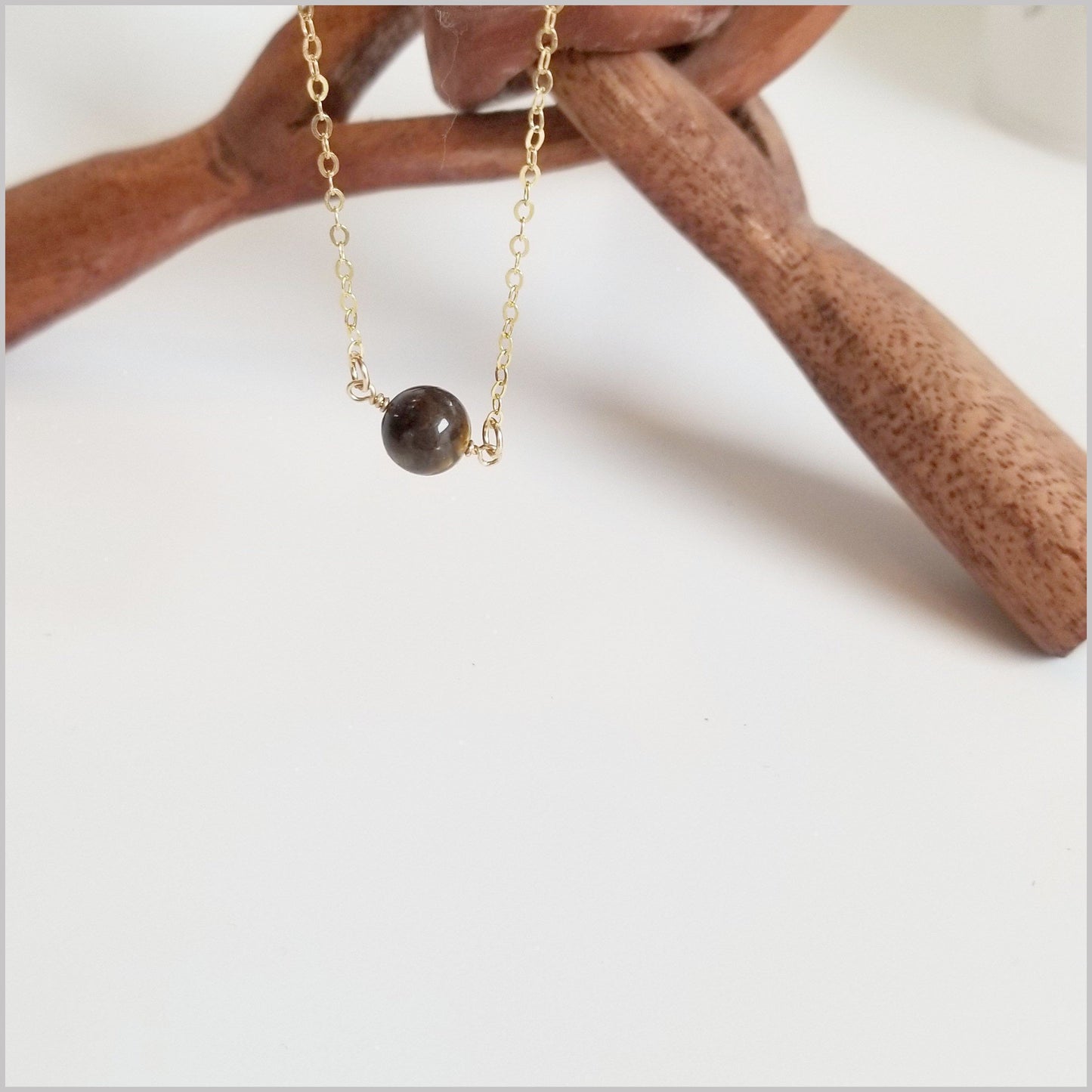 Natural Tigers Eye Bead Necklace