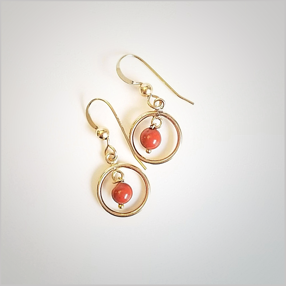 Round Red Jasper Dangle