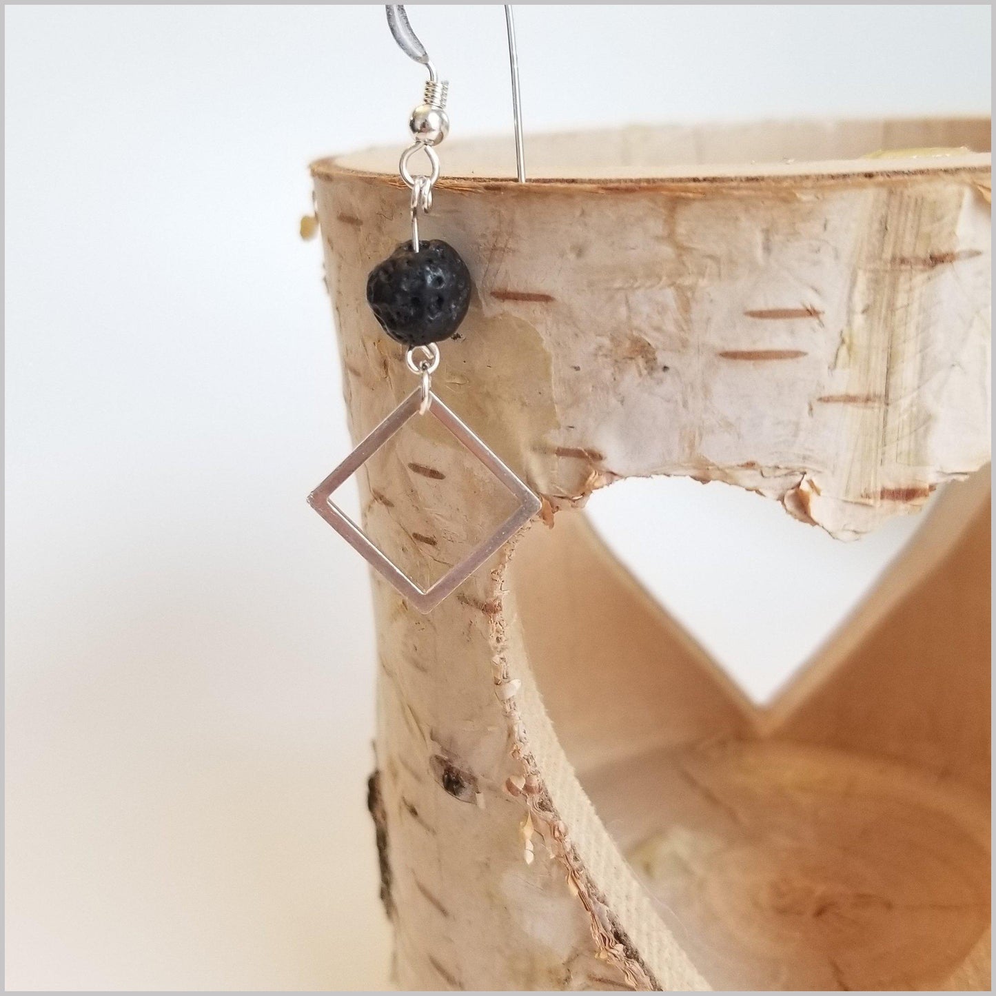 Square Lava Stone Dangle