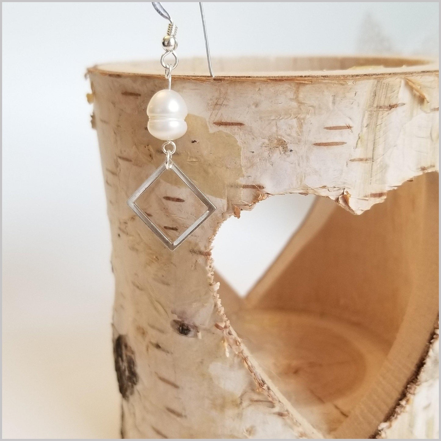 Square Freshwater Pearl Dangle
