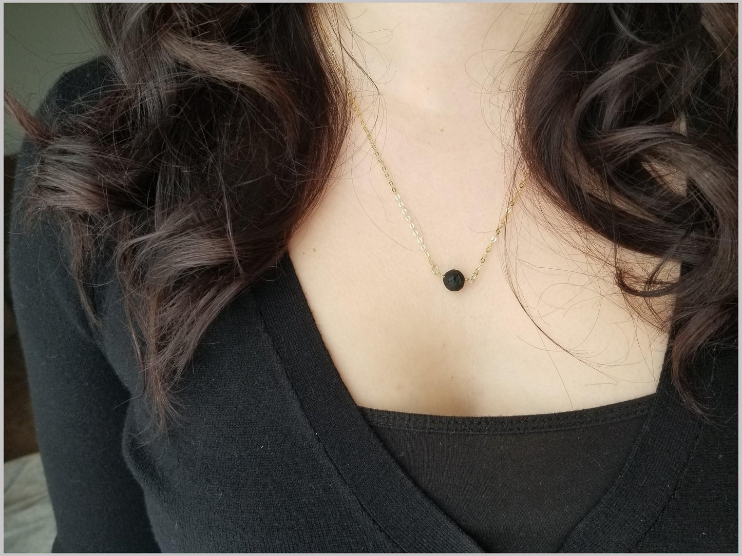 Natural Lava Bead Necklace