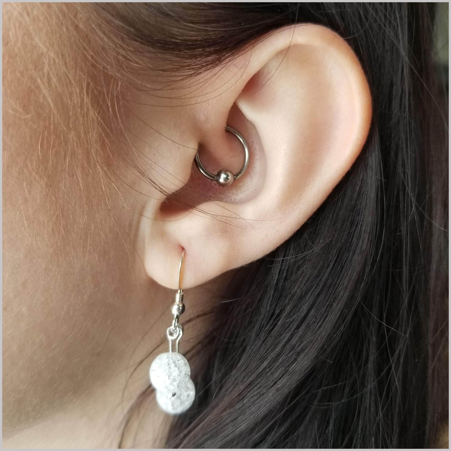Dual Gemstone Crackle Quartz Dangle