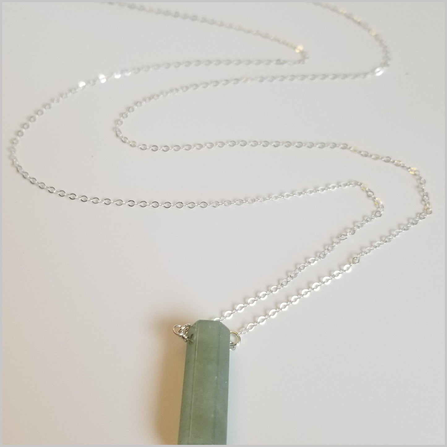 Natural Green Aventurine Healing Point Necklace