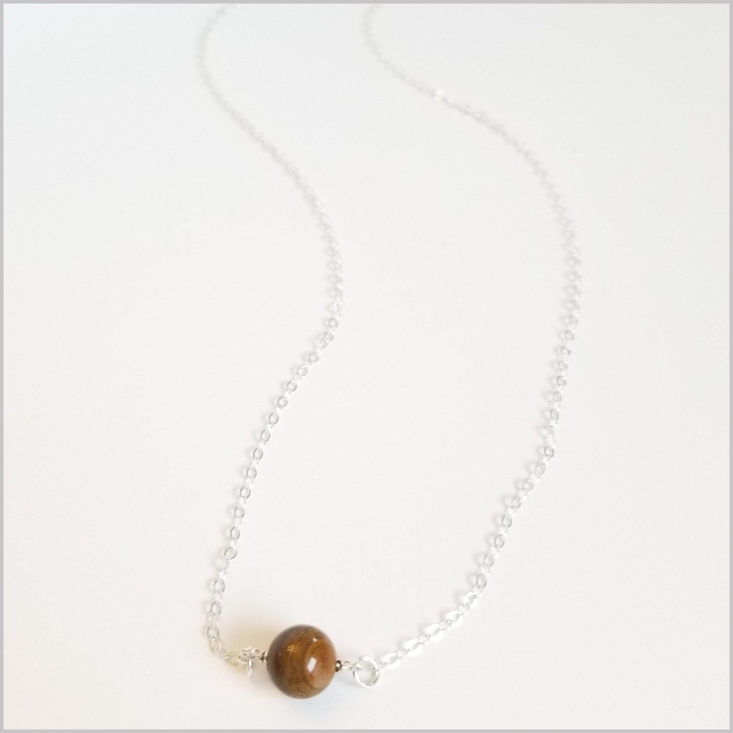 Natural Tigers Eye Bead Necklace