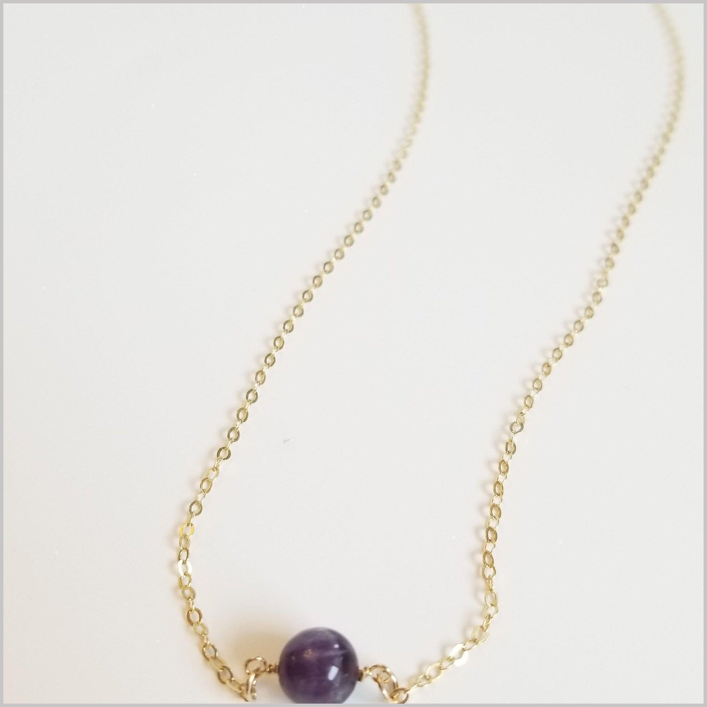 Natural Amethyst Bead Necklace