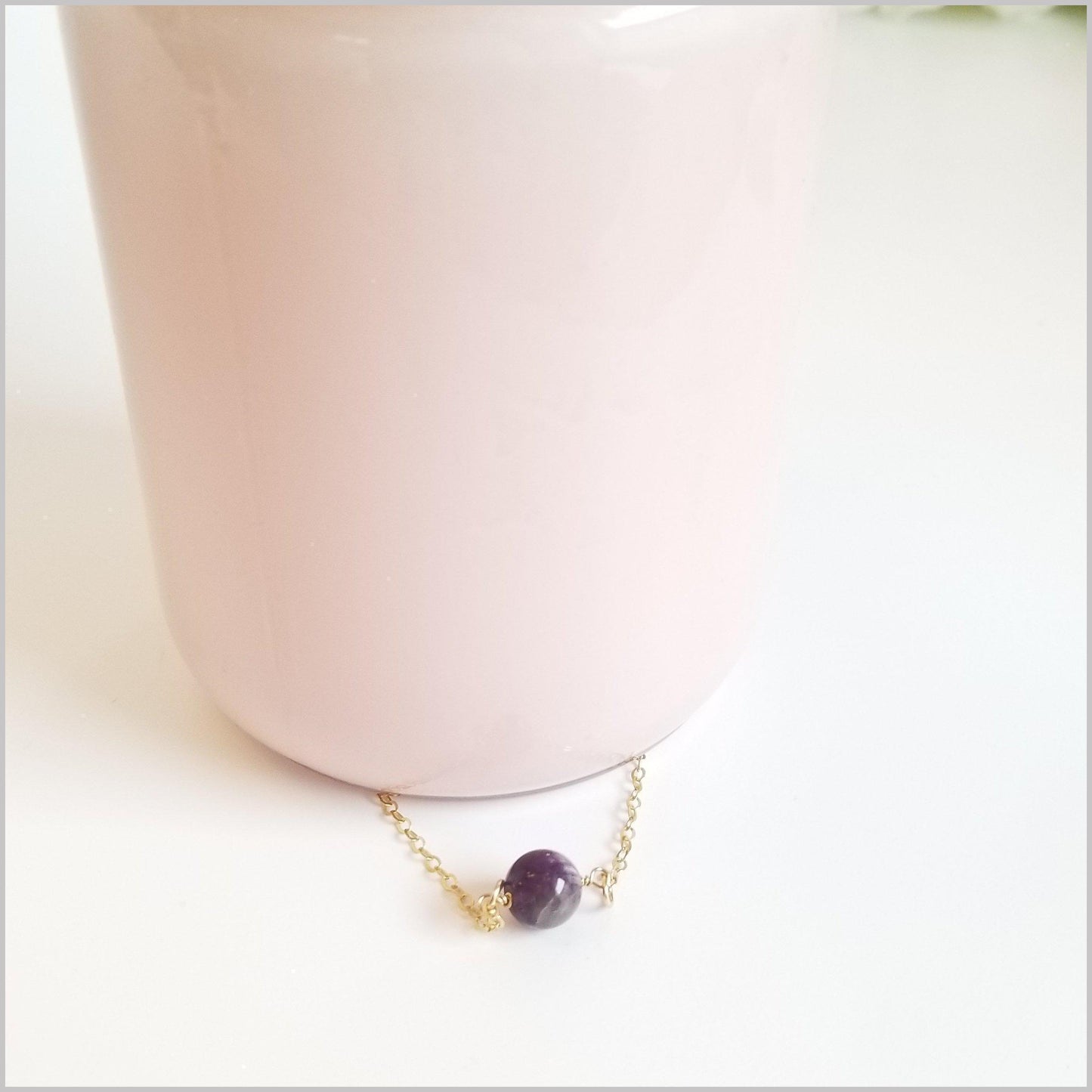 Natural Amethyst Bead Necklace