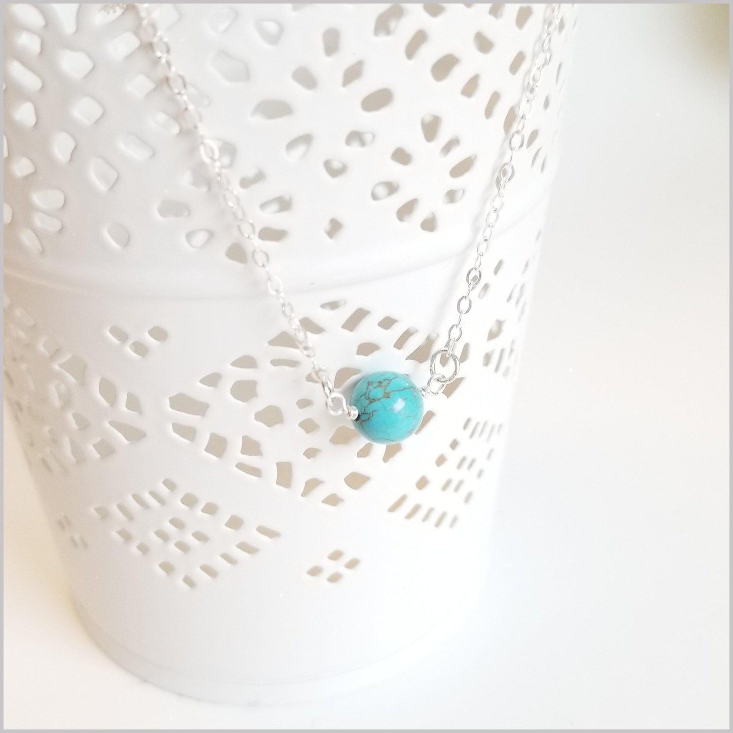 Natural Turquoise Bead Necklace