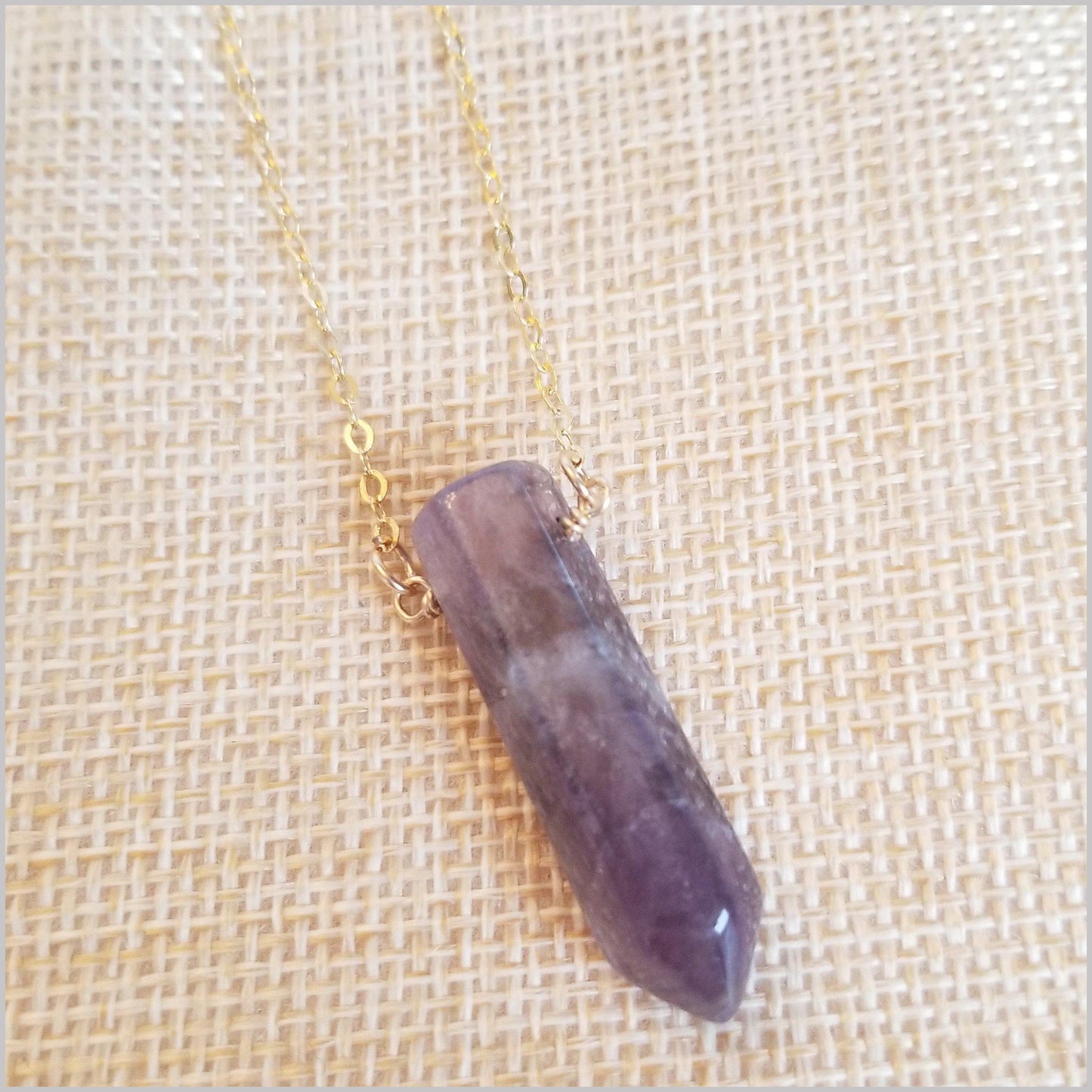 Natural Amethyst Healing Point Necklace