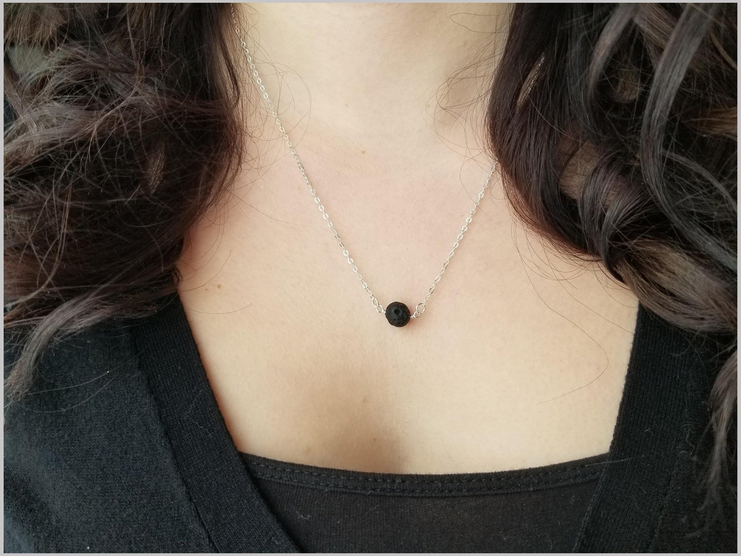 Natural Lava Bead Necklace