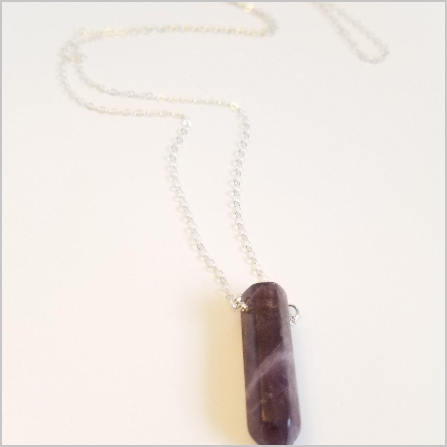 Natural Amethyst Healing Point Necklace