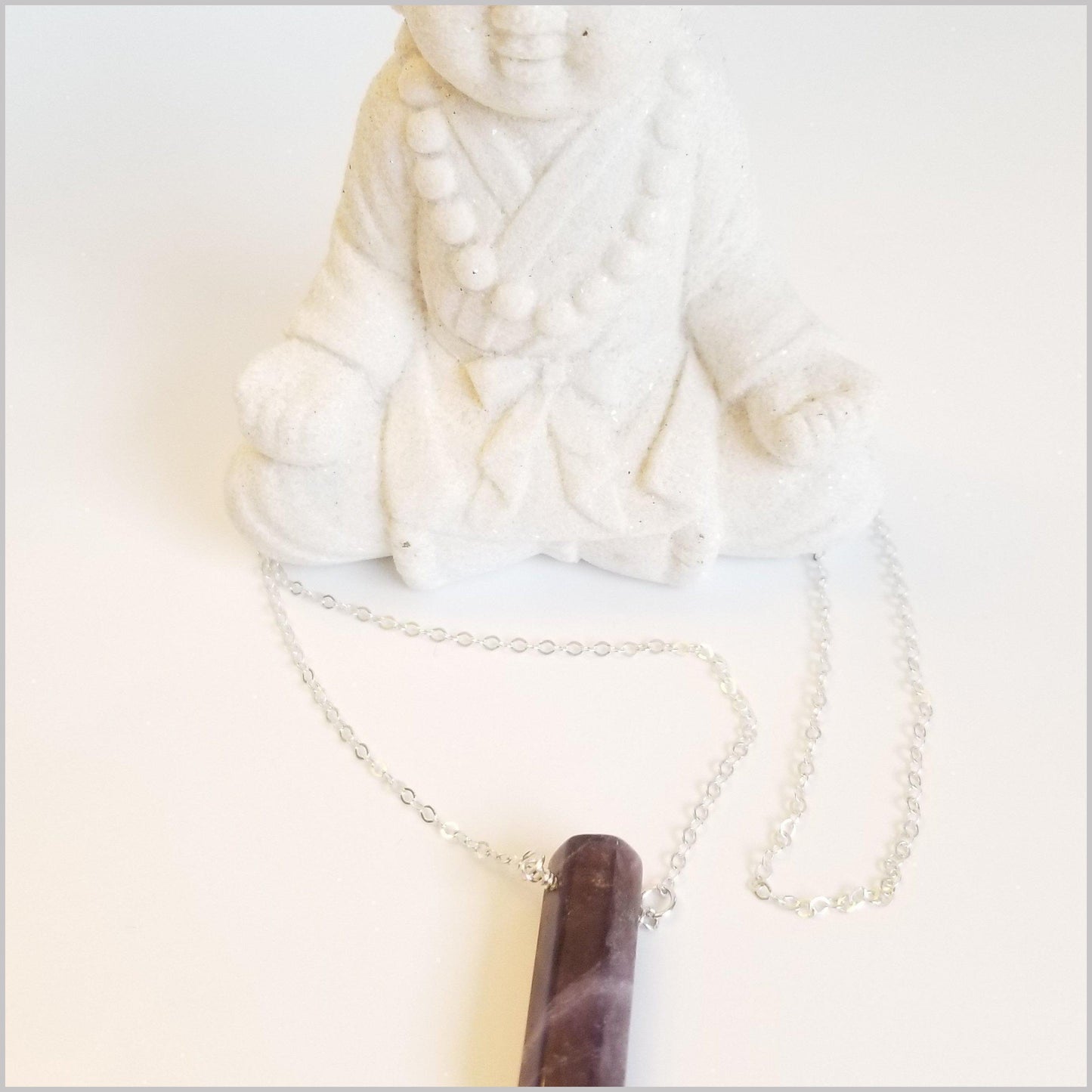 Natural Amethyst Healing Point Necklace