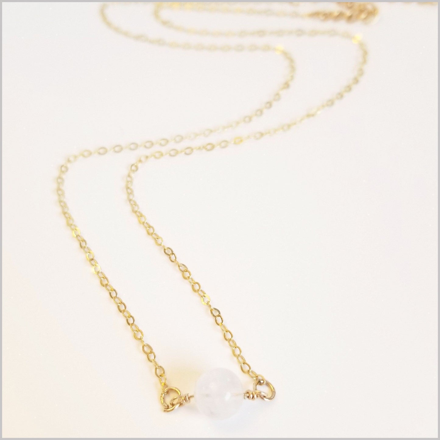 Natural Moonstone Bead Necklace