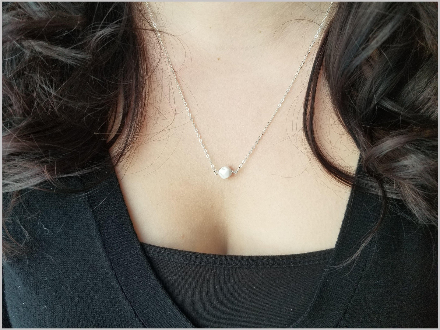 Natural Faceted Howlite Necklace