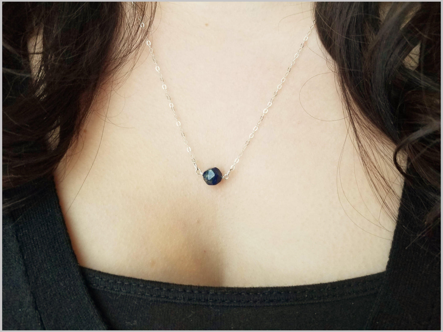 Natural Faceted Lapis Lazuli Necklace