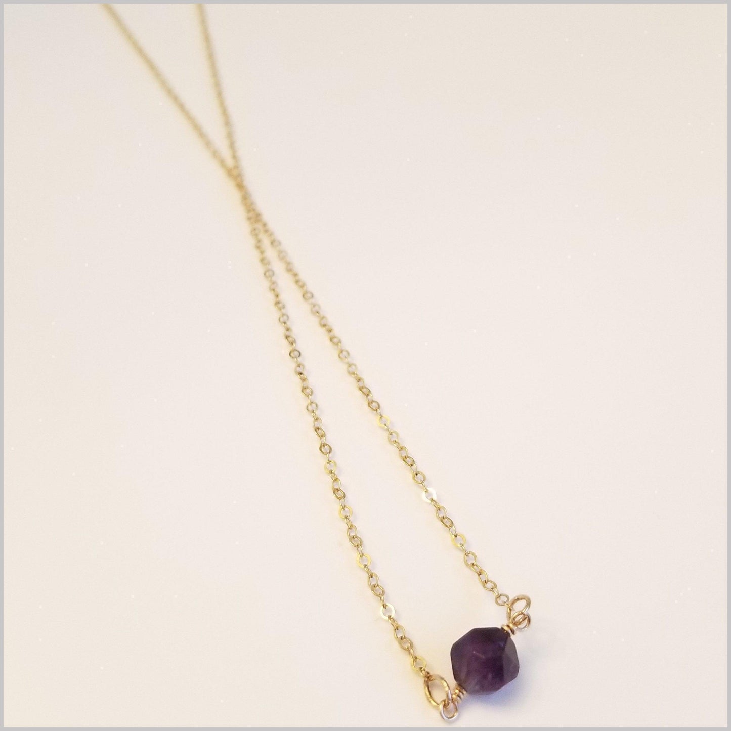 Natural Faceted Amethyst Necklace