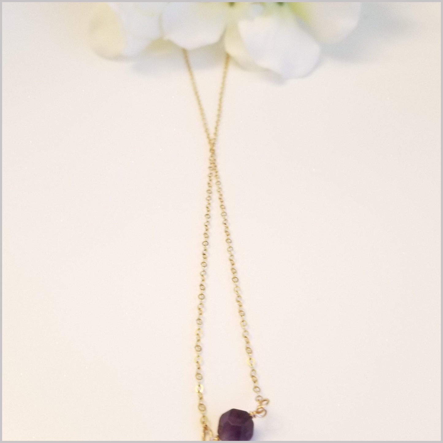 Natural Faceted Amethyst Necklace