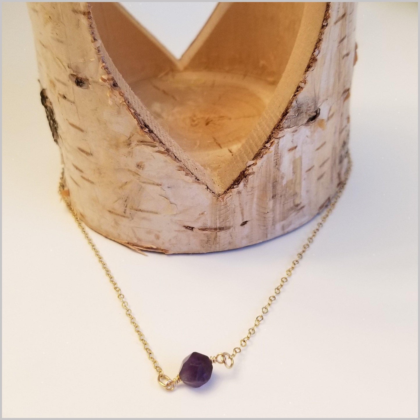 Natural Faceted Amethyst Necklace