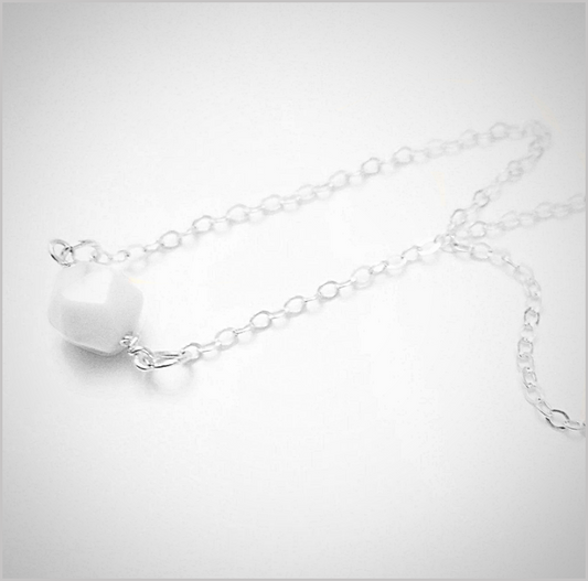 Natural Faceted Howlite Necklace
