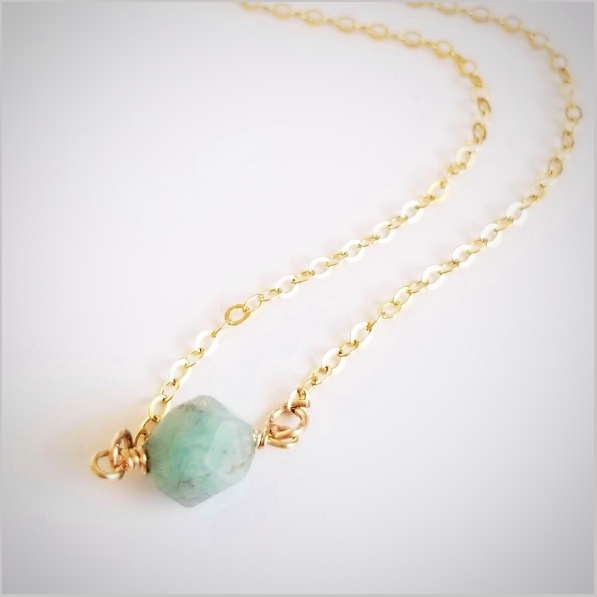 Natural Faceted Amazonite Necklace