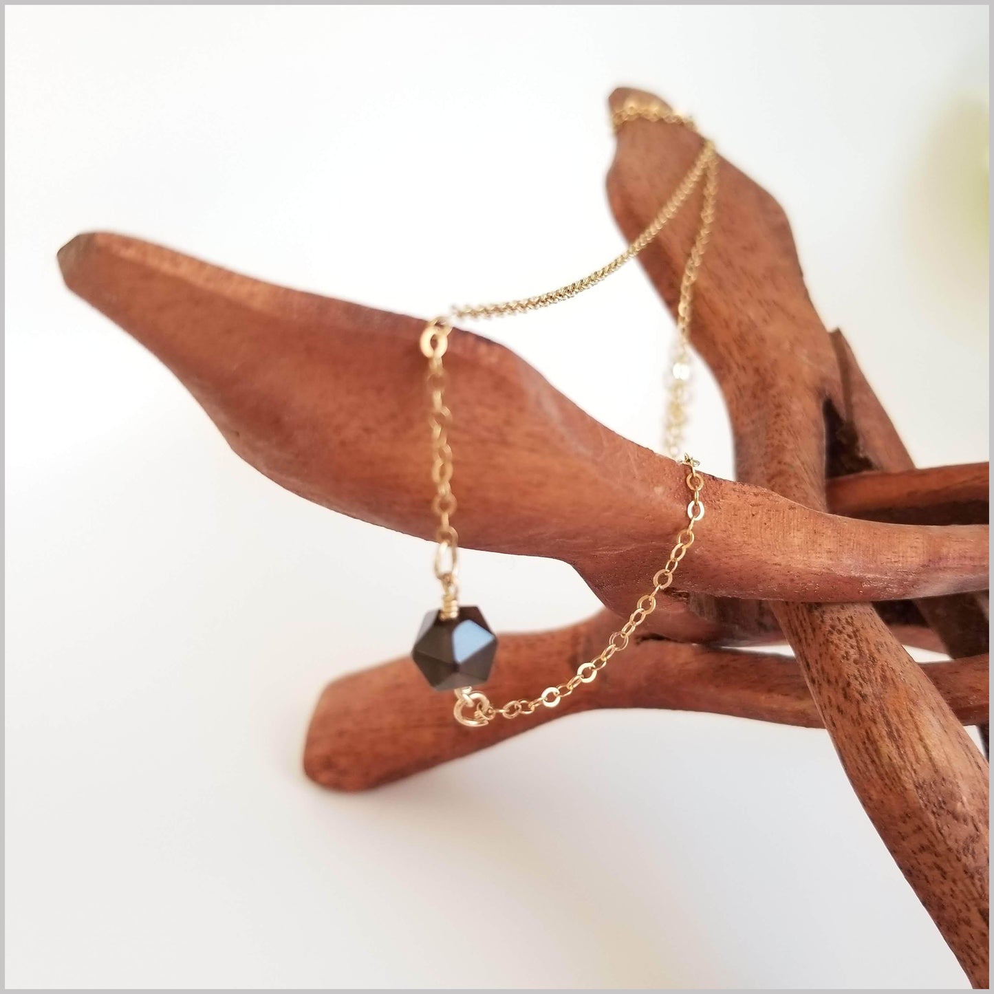 Natural Faceted Smoky Quartz Necklace