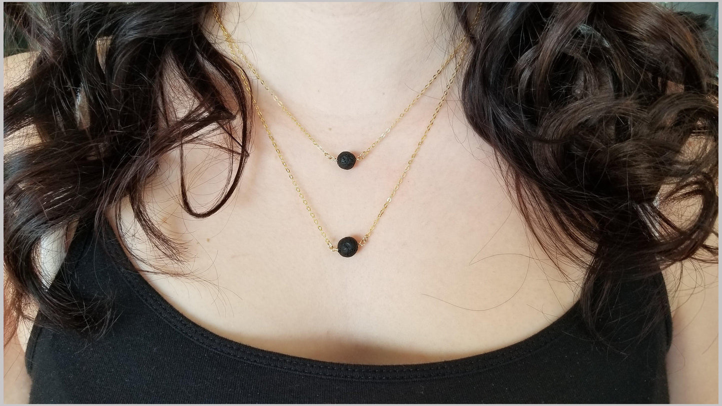 Essential Oil Lava Bead Necklace