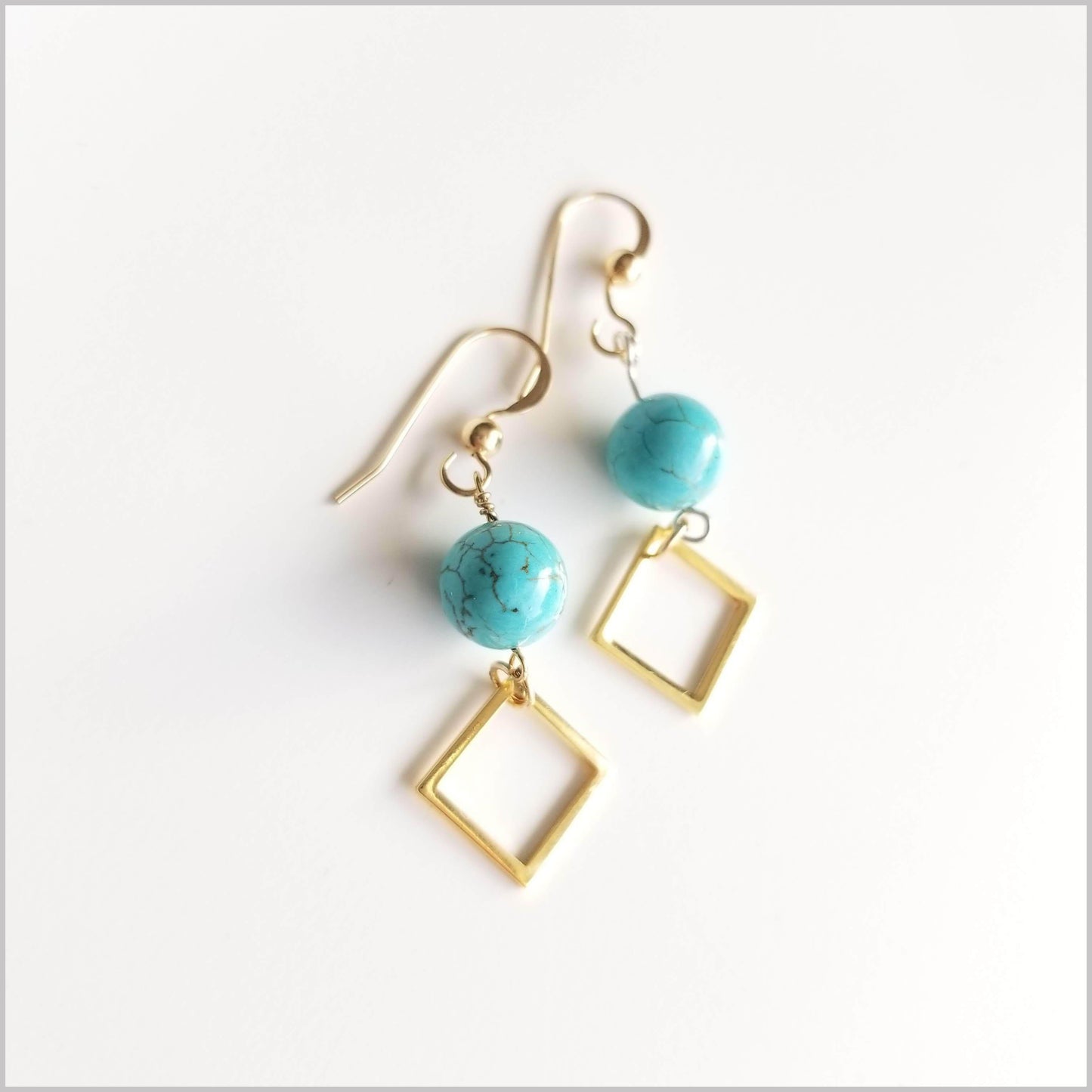 Square Turquoise Dangle