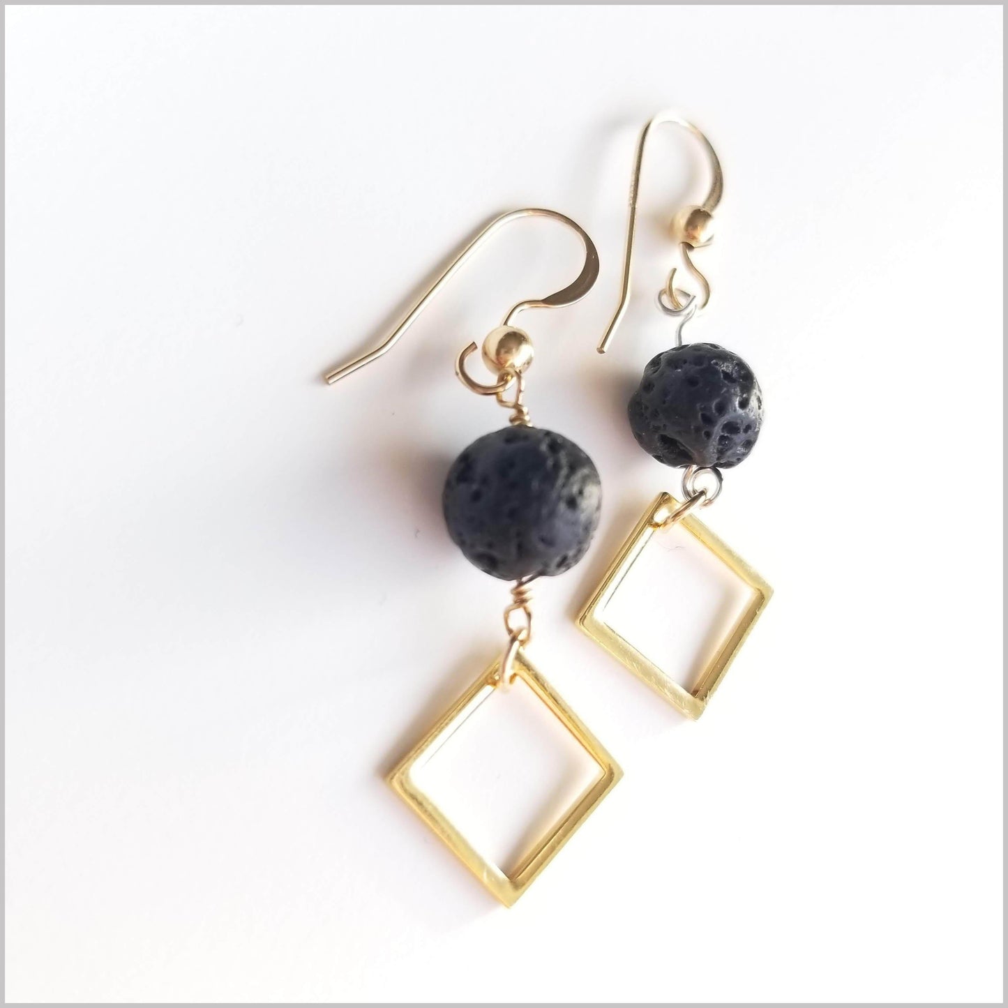 Square Lava Stone Dangle