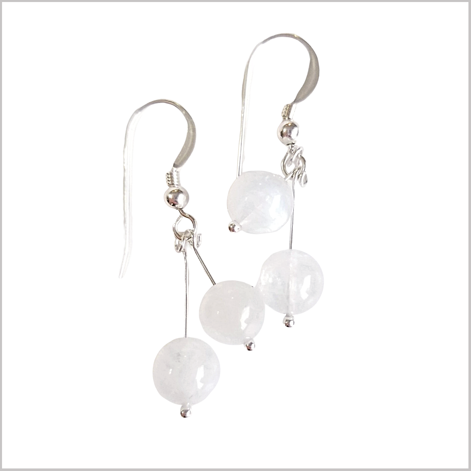 Dual Gemstone Moonstone Dangle