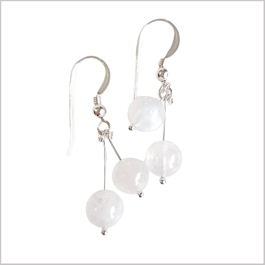 Dual Gemstone Moonstone Dangle