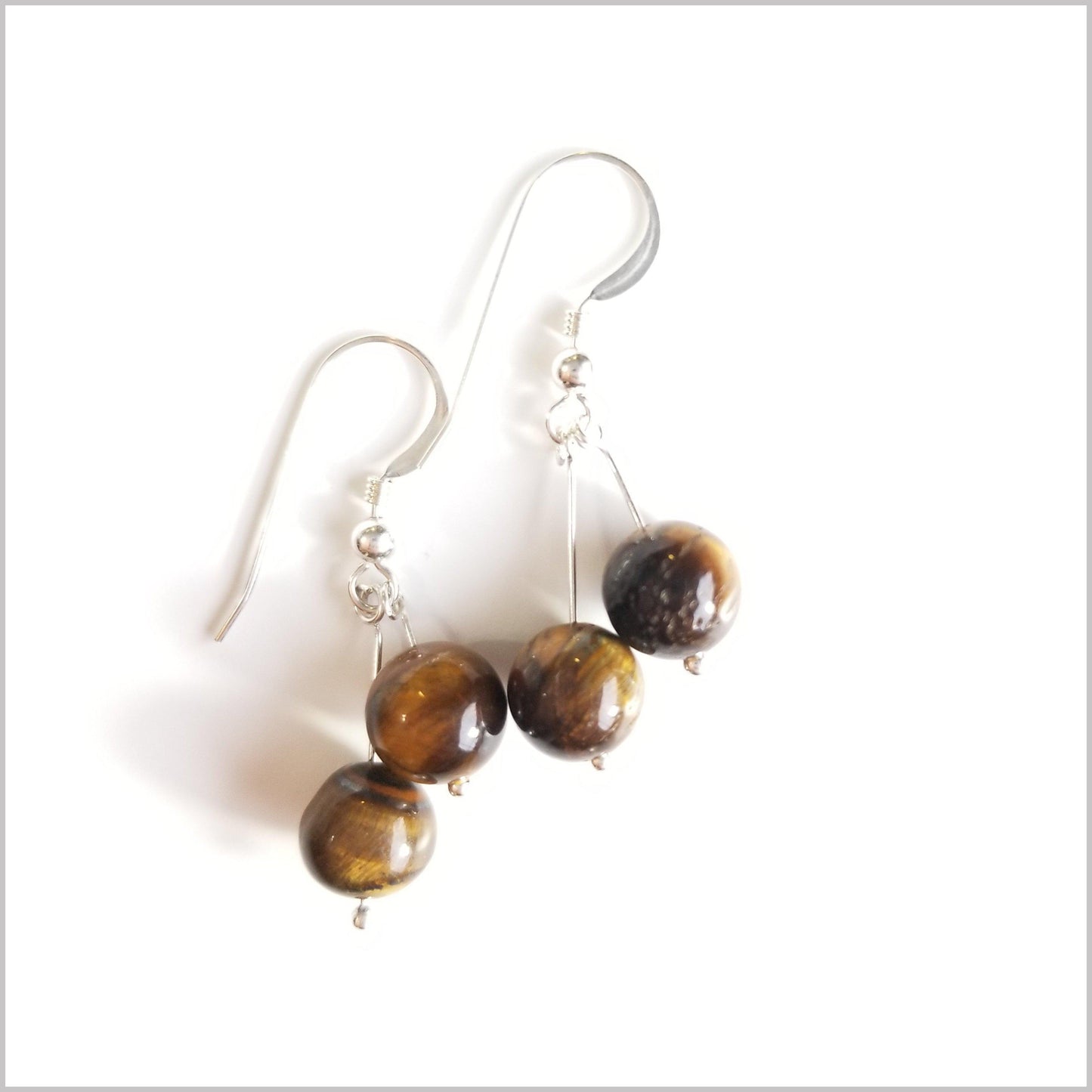 Dual Gemstone Tigers Eye Dangle