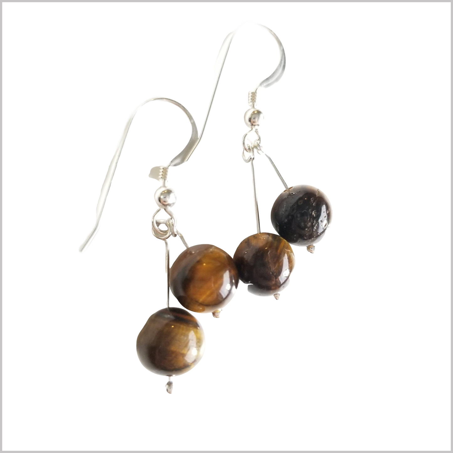 Dual Gemstone Tigers Eye Dangle