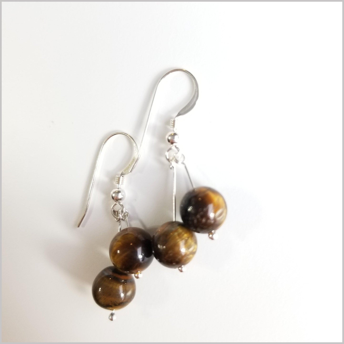 Dual Gemstone Tigers Eye Dangle