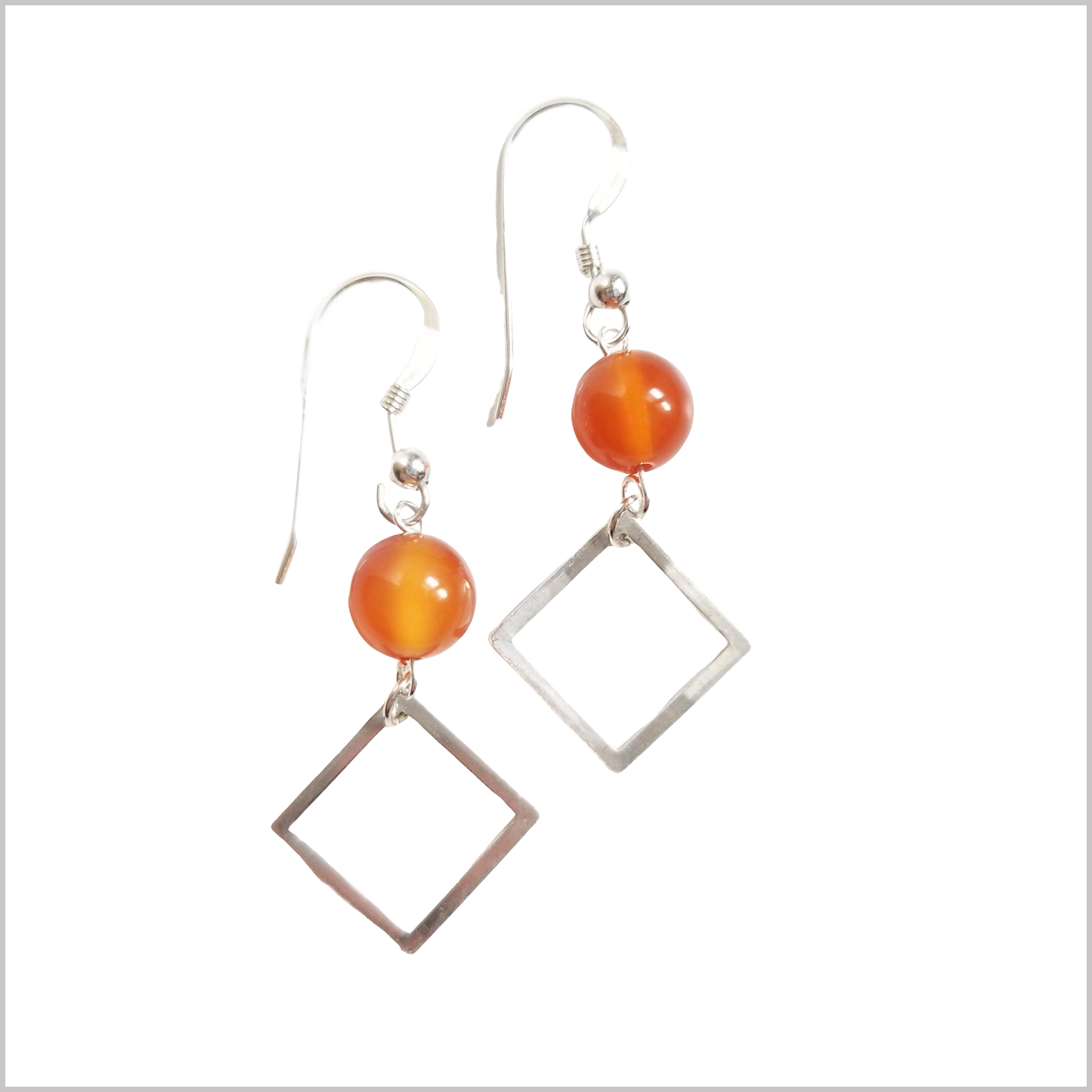 Square Agate Dangle