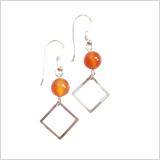 Square Agate Dangle