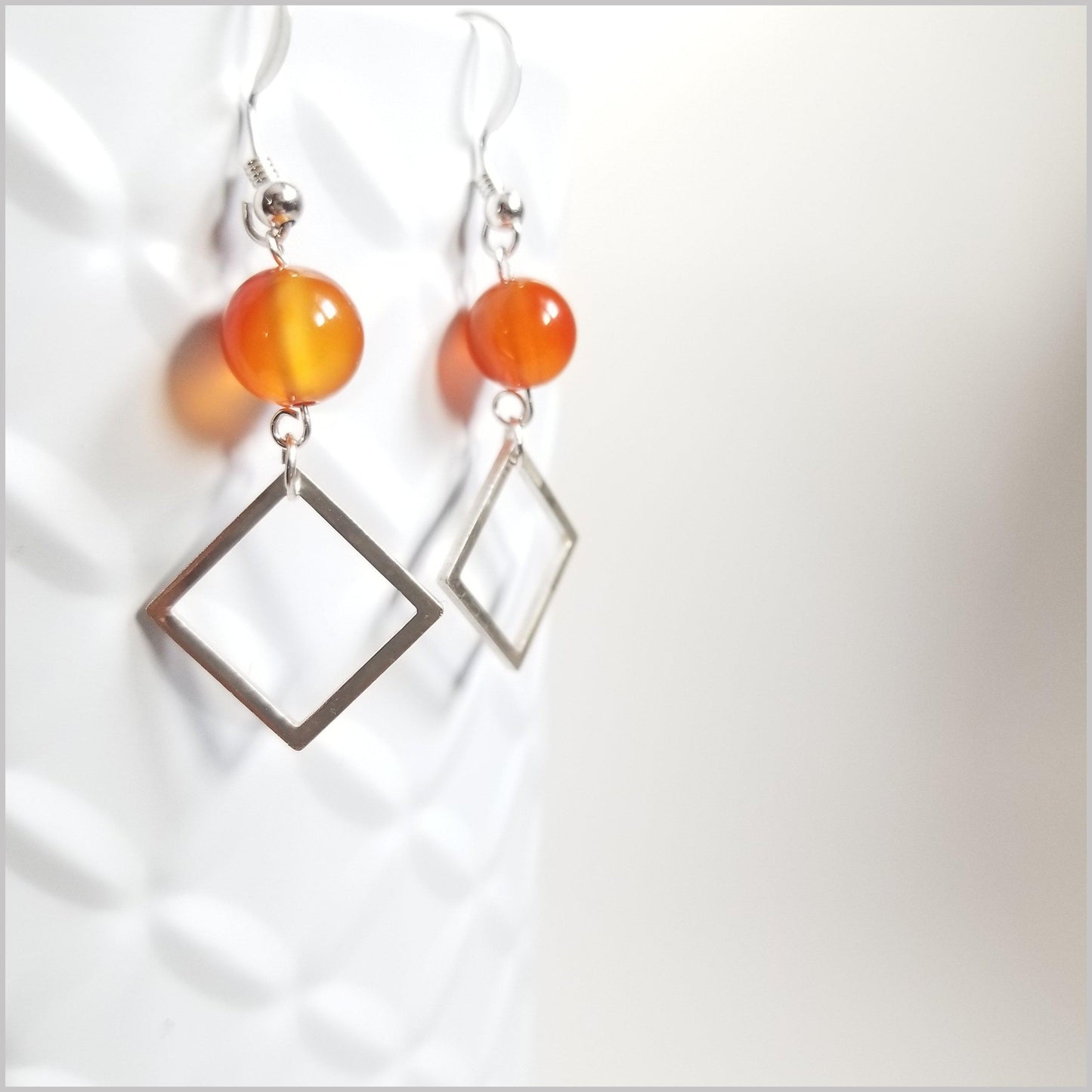 Square Agate Dangle