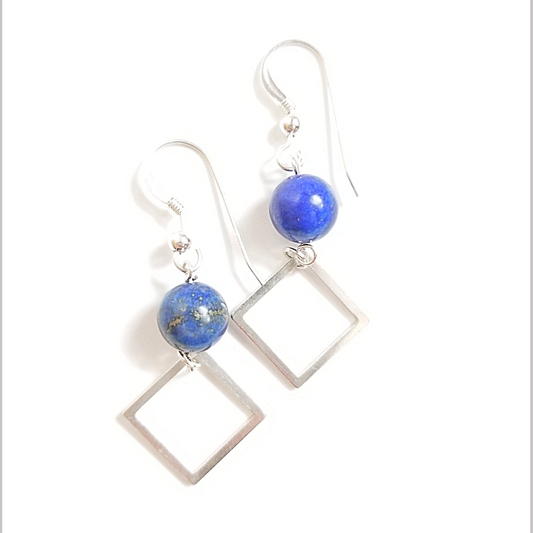 Square Lapis Lazuli Dangle