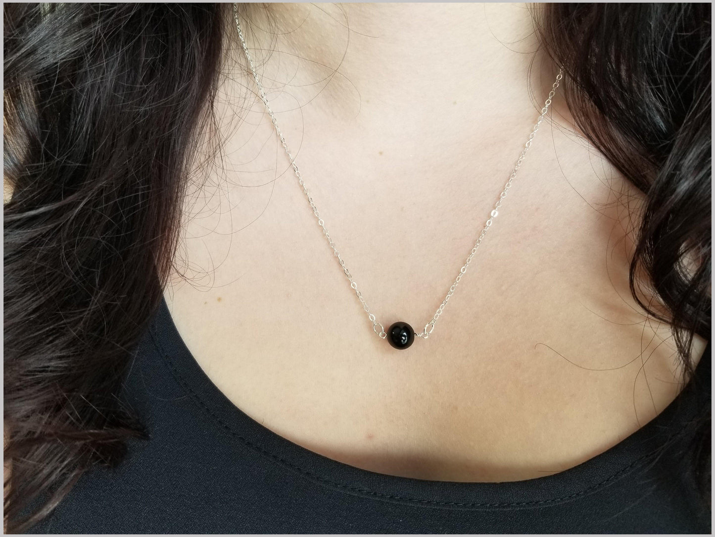 Natural Onyx Bead Necklace
