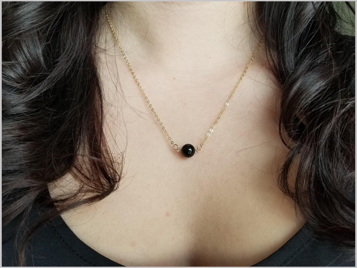 Natural Onyx Bead Necklace