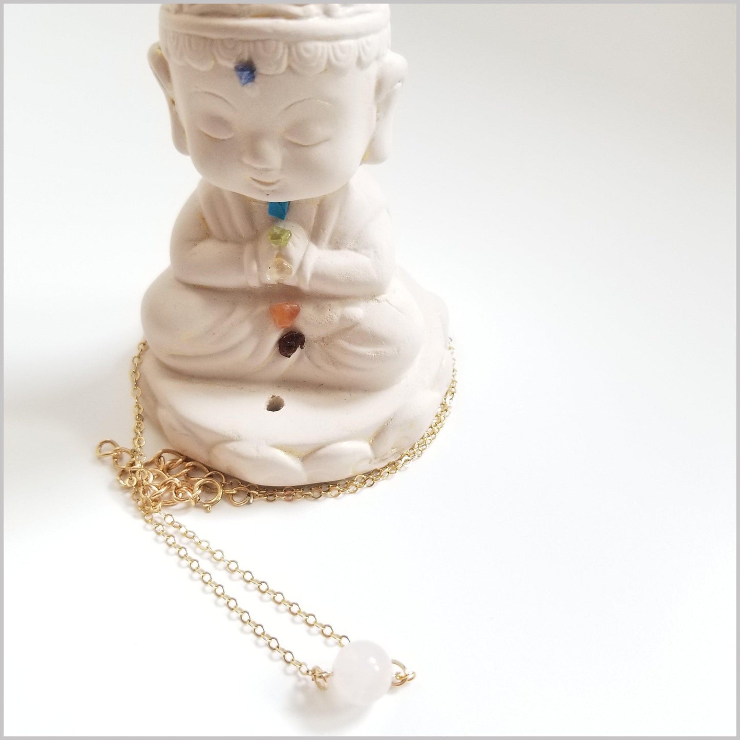 Natural Rose Quartz Bead Necklace
