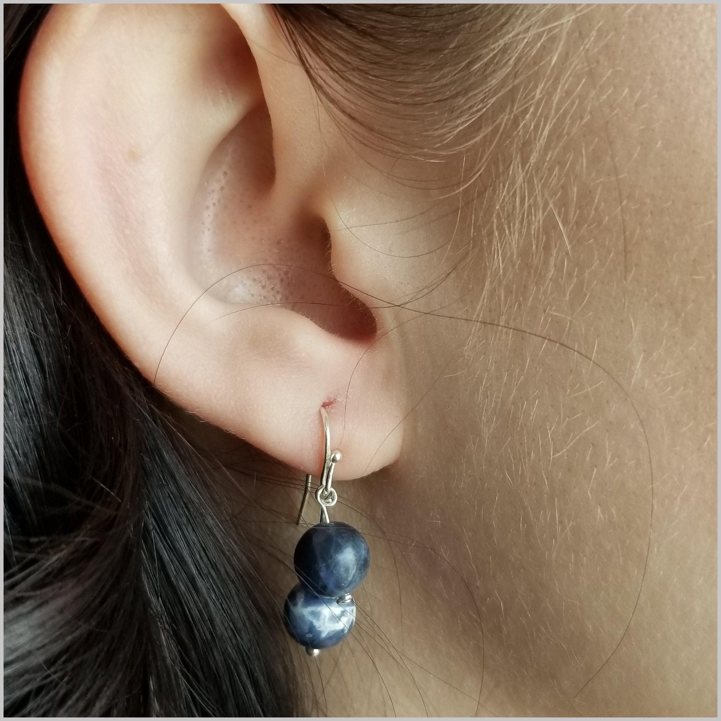 Dual Gemstone Sodalite Dangle