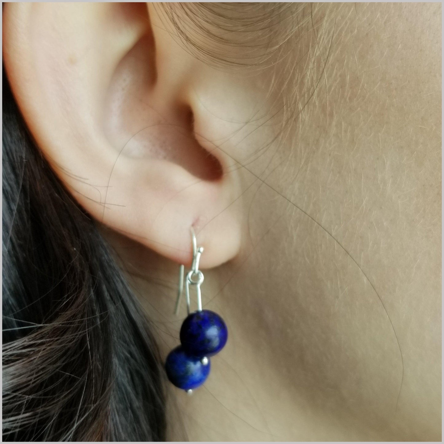 Dual Gemstone Lapis Lazuli Dangle