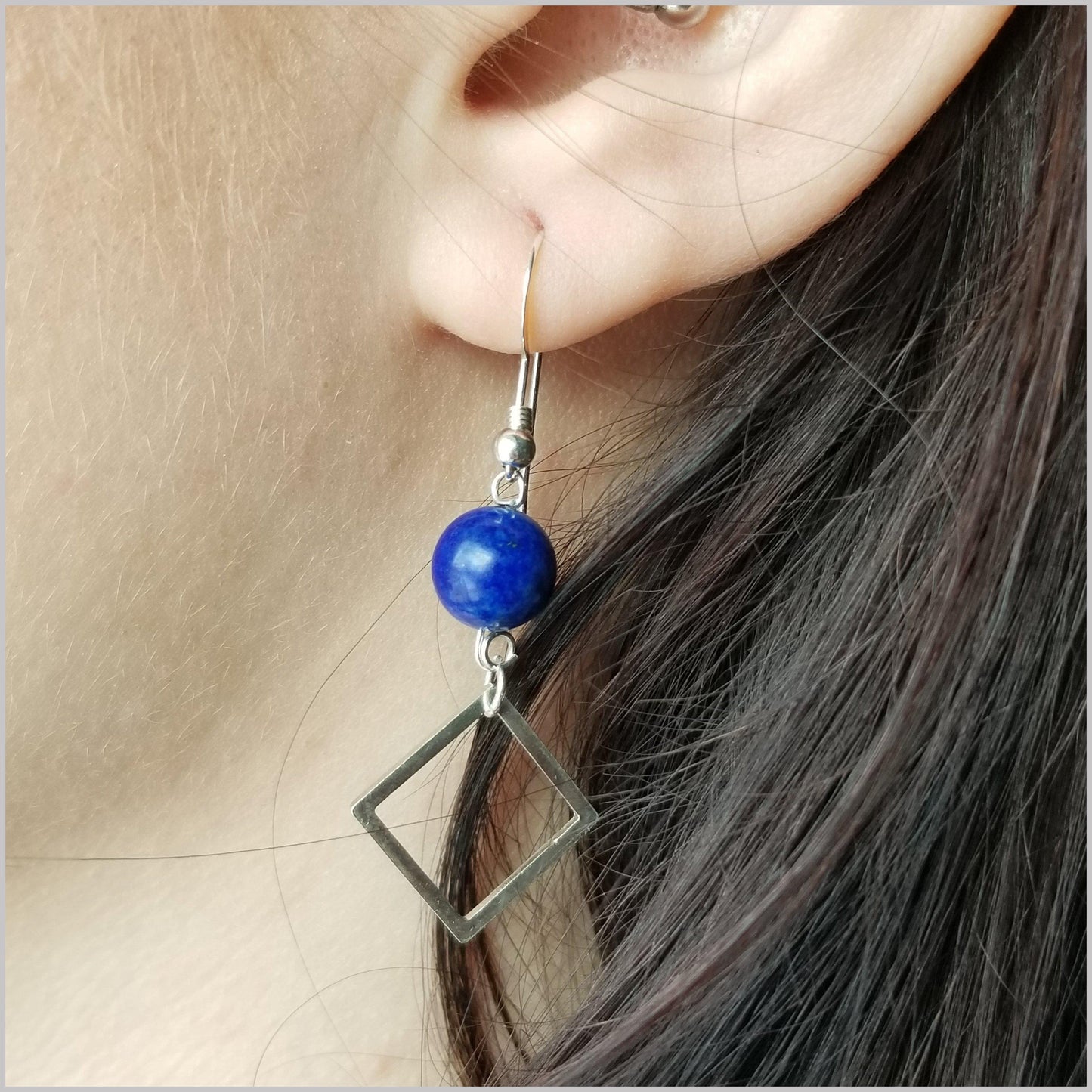 Square Lapis Lazuli Dangle