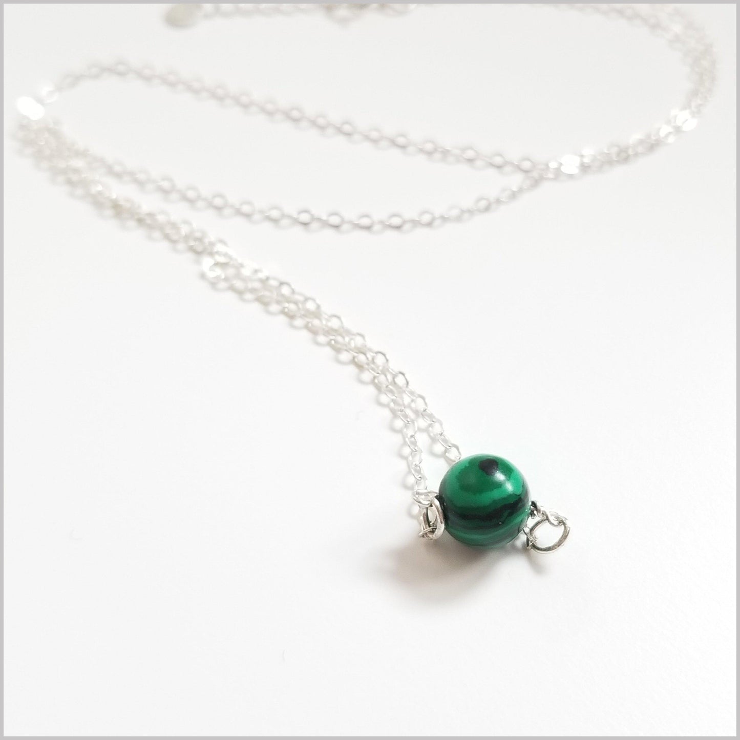 Natural Malachite Bead Necklace