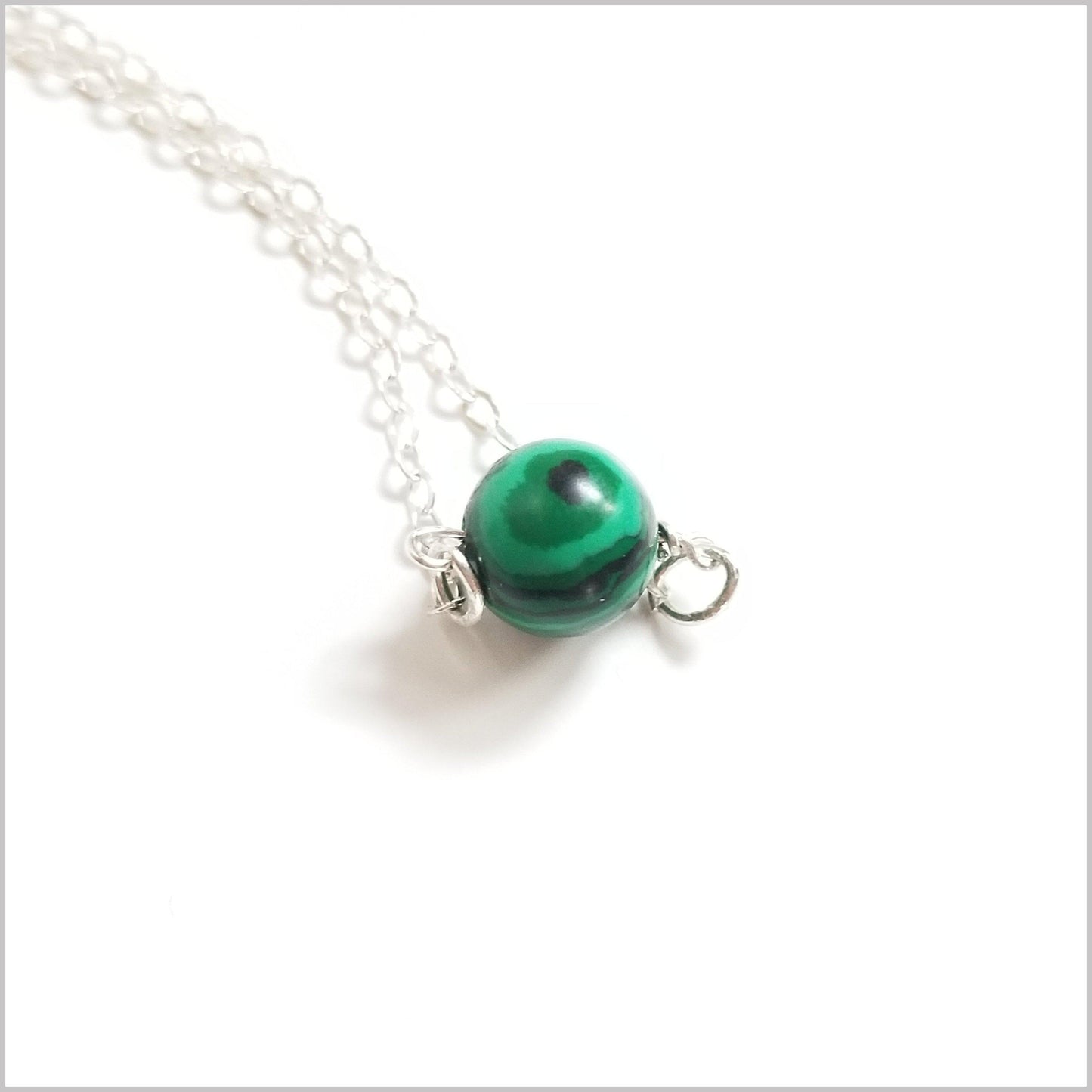 Natural Malachite Bead Necklace