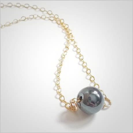 Natural Hematite Bead Necklace